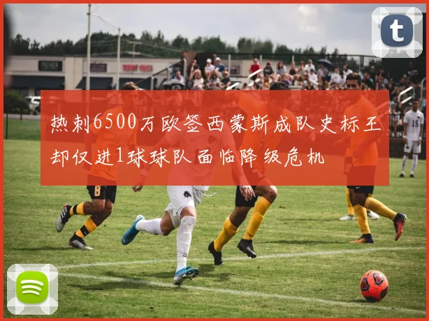 热刺6500万欧签西蒙斯成队史标王却仅进1球球队面临降级危机